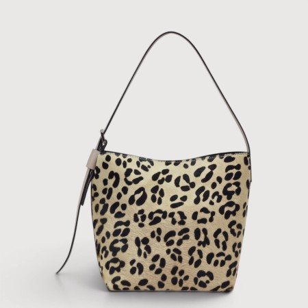 Shopper RIPANI din piele naturala si blanita ponei I402OZ