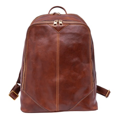 Rucsac din piele naturala vachetta, port tableta 4428