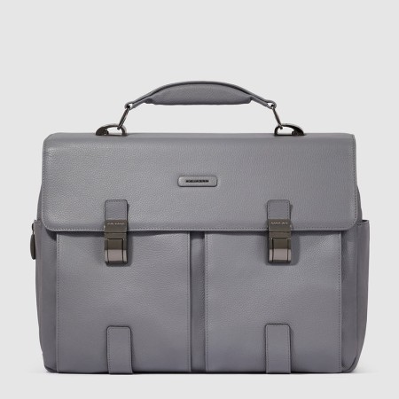 Servieta business/ rucsac PIQUADRO din piele naturala, portlaptop 15,6''  CA1068MOS/GR
