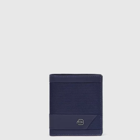 Portofel mic vertical PIQUADRO cu buzunar monede, PU5964W132R/BLU