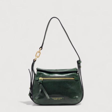 Geanta de umar THE BRIDGE din piele verde 04570501