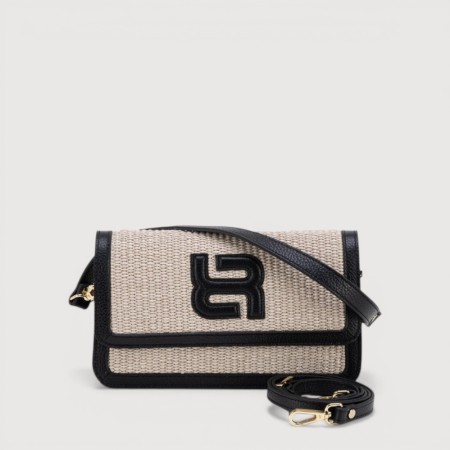 Geanta de umar RIPANI din piele si pai E322BO