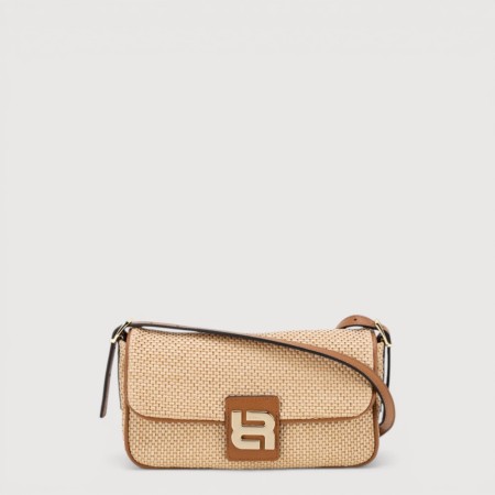 Geanta de umar RIPANI din rafie si piele E662CO