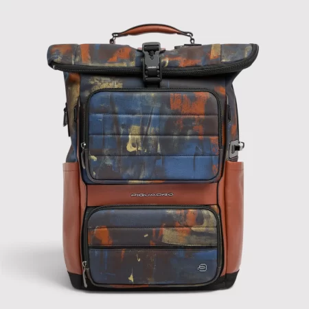 Rucsac pentru laptop roll-top de 15,6" cu plasă pentru cască de bicicletă CA7280W150