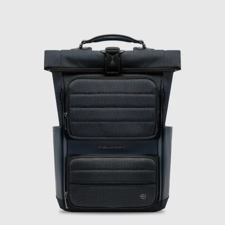 Rucsac roll top pentru laptop de 15,6" cu plasă pentru cască de bicicletă CA7280W150/BLU