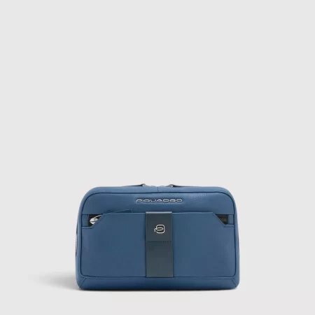 Geantă tip plic bărbătească din piele cu curea detașabilă AC7195W144/BLU