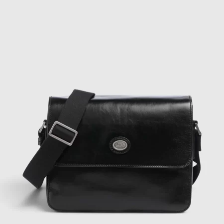 Geanta messenger THE BRIDGE din piele naturala neagra 05320601